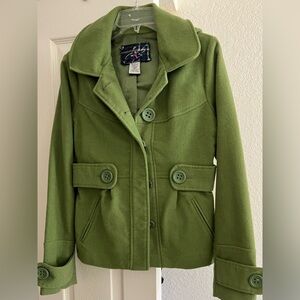Ladies Peacoat (olive green)